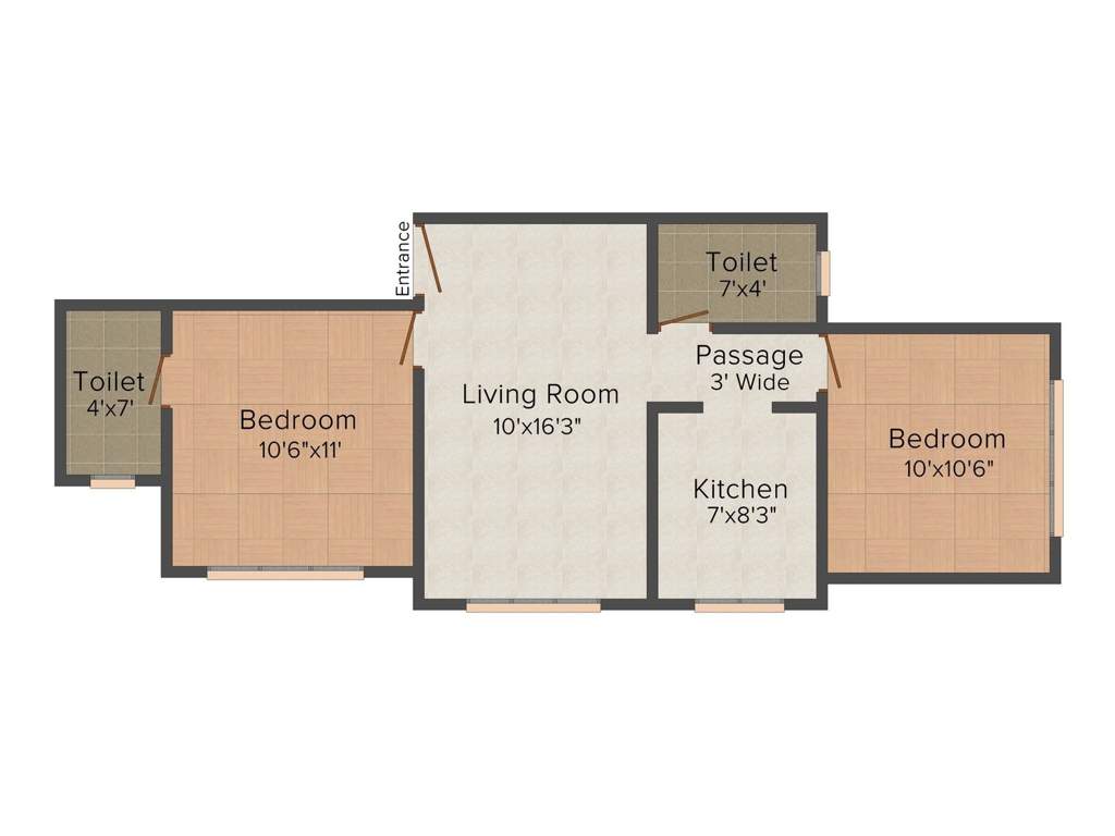 Navkar Manisha CHS LTD (2BHK+2T (530.01 sq ft) 530.01 sq ft)