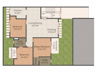 CHD Lifestyle Premiere (3BHK+3T (1,380 sq ft) 1380 sq ft) CHD Lifestyle Premiere (3BHK+3T (1,380 sq ft) 1380 sq ft)