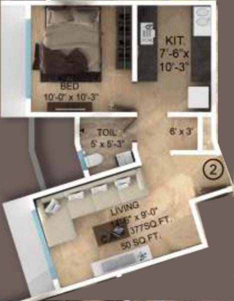 Navkar Grooup Aditya (1BHK+1T (604 sq ft) 604 sq ft)