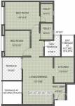 Kunal Belleza (2BHK+2T (1,010 sq ft) 1010 sq ft)