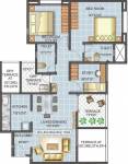 Kunal Belleza (2BHK+2T (1,183 sq ft)   Study Room 1183 sq ft)