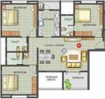 Kunal Belleza (3BHK+3T (1,414 sq ft) 1414 sq ft)