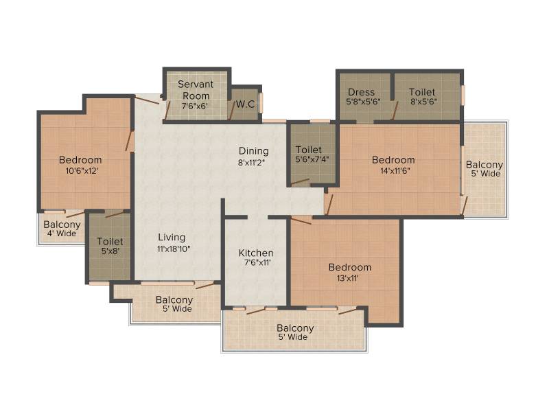 Aims Angel Golf Avenue II (3BHK+3T (1,765 sq ft) + Servant Room 1765 sq ft)