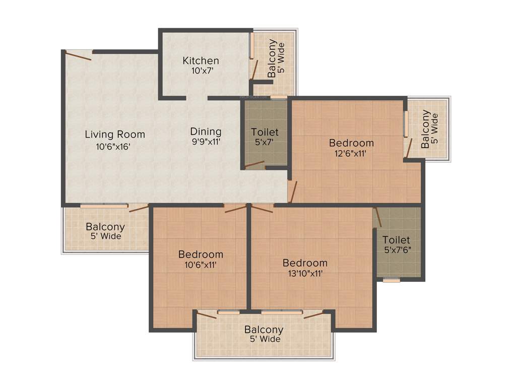 Aims Angel Golf Avenue II (3BHK+3T (1,440 sq ft) 1440 sq ft)