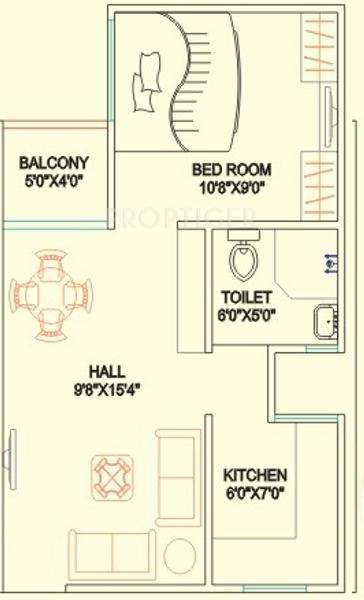 Gyansheela Super City (1BHK+1T (541 sq ft) 541 sq ft)