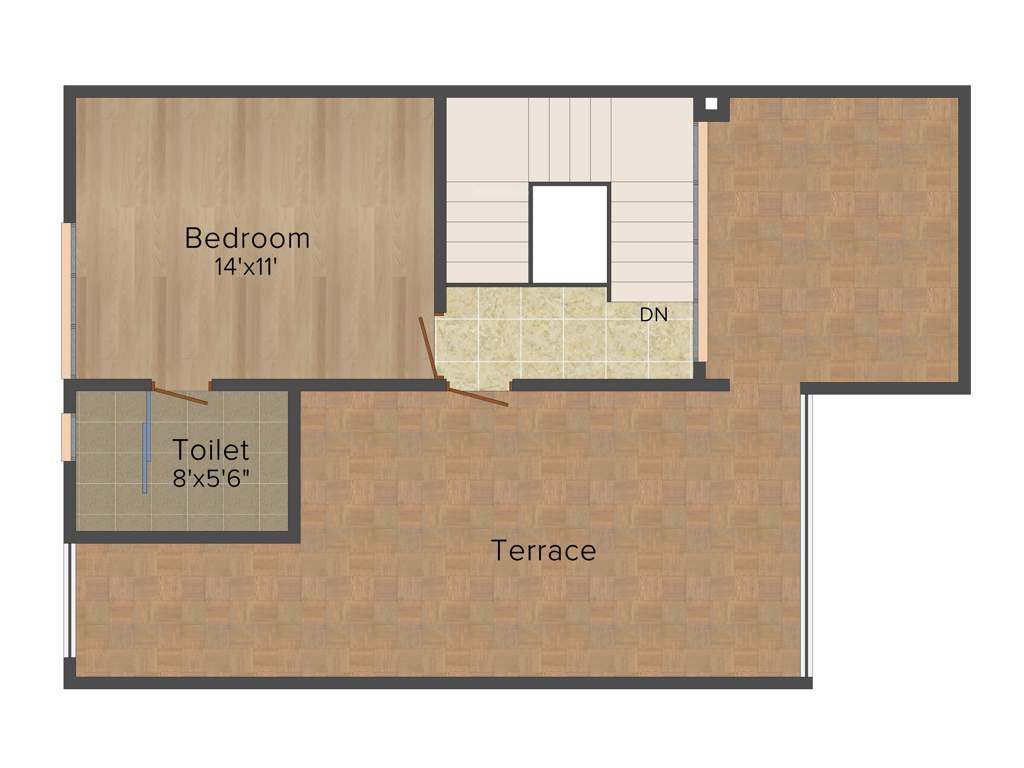 Unitech Palm Premiere (4BHK+4T (1,915 sq ft) Study Room 1915 sq ft)
