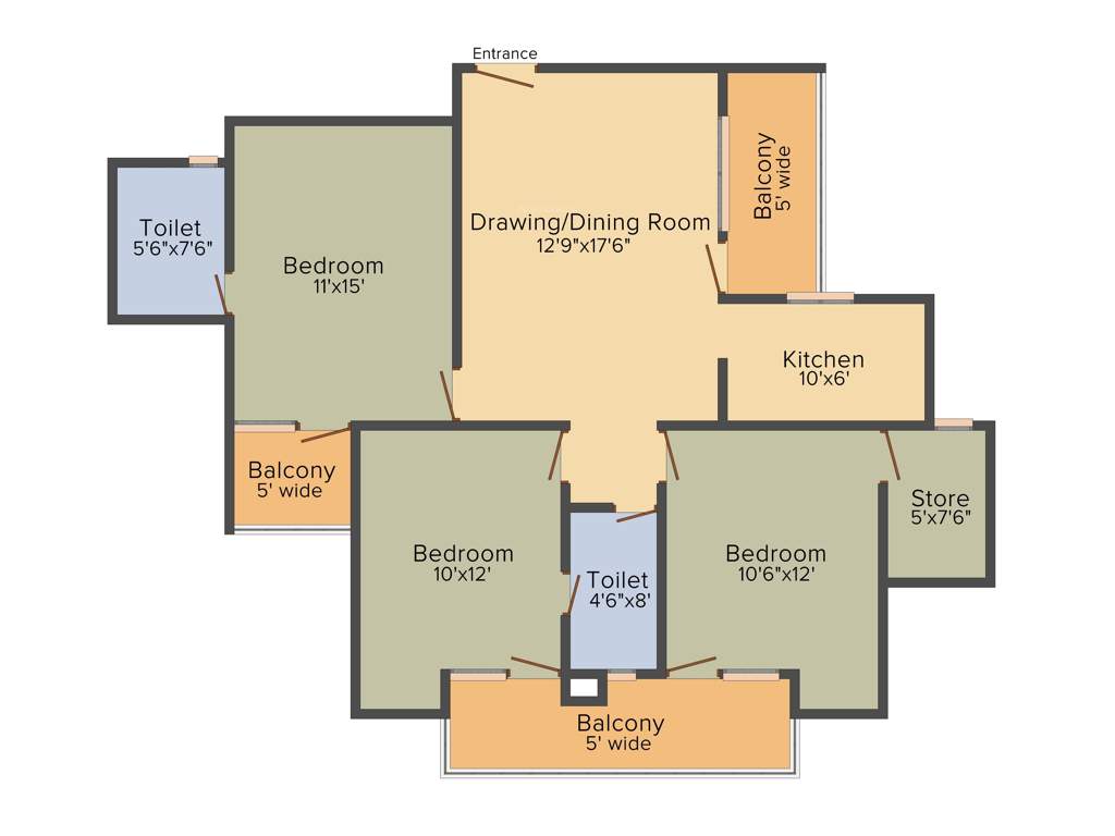 Star Realcon Group Rameshwaram (3BHK+2T (1,430 sq ft) 1430 sq ft)