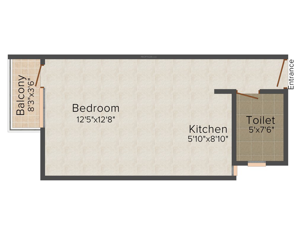 Ansal Celebrity Suites (1BHK+1T (627 sq ft) 627 sq ft)