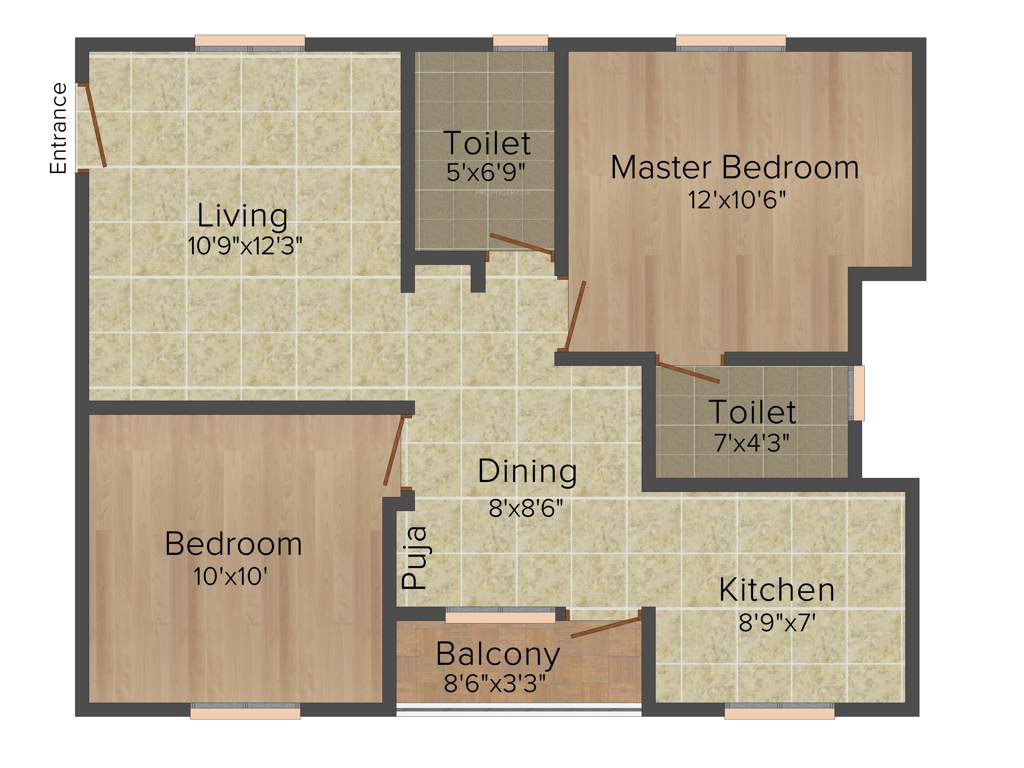 Sare Dewy Terraces (2BHK+2T (907 sq ft) + Pooja Room 907 sq ft)