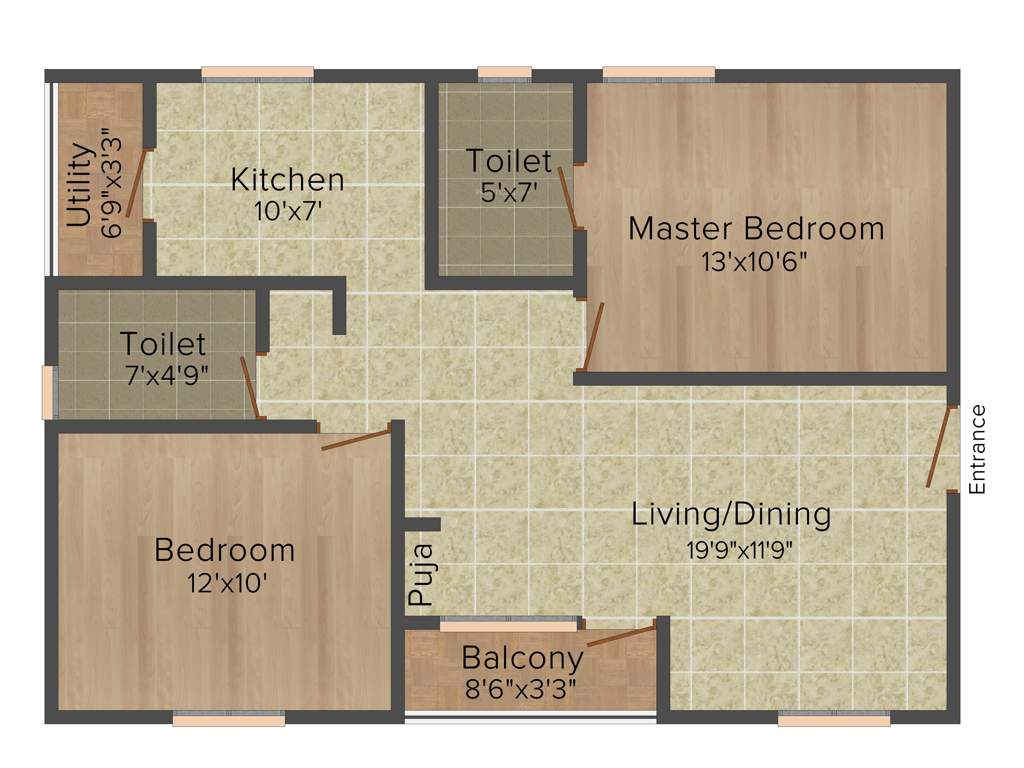 Sare Dewy Terraces (2BHK+2T (1,012 sq ft) + Pooja Room 1012 sq ft)