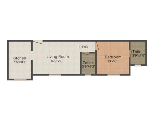 Sumit Sun Sumit (1BHK+1T (676 sq ft) 676 sq ft)