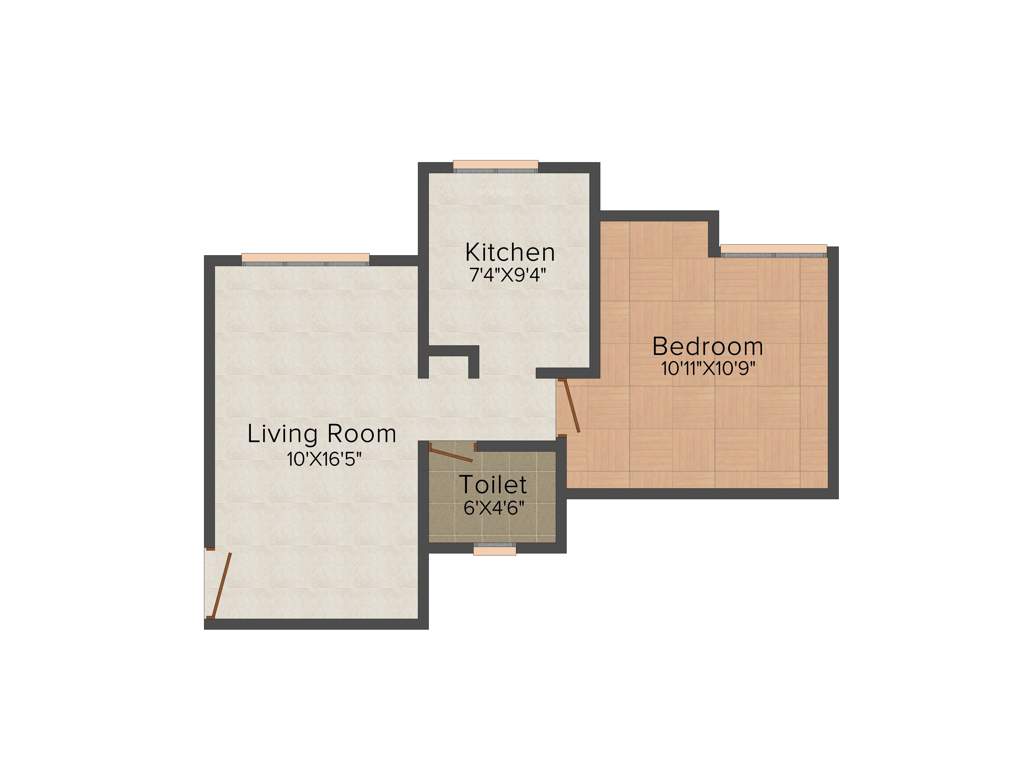 Radhey Residency 2 (1BHK+1T (680 sq ft) 680 sq ft)