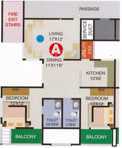 Ideal Einion Carnation (2BHK+2T (1,260 sq ft) 1260 sq ft)