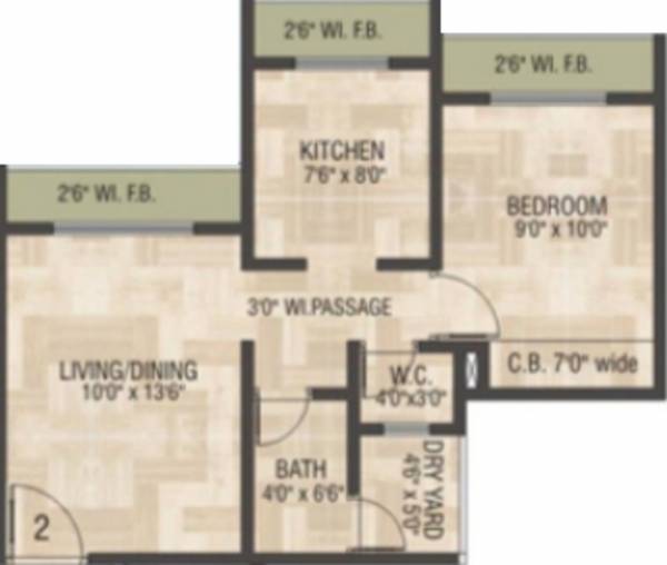 Mukta Mukta Residency (1BHK+1T (650 sq ft) 650 sq ft)