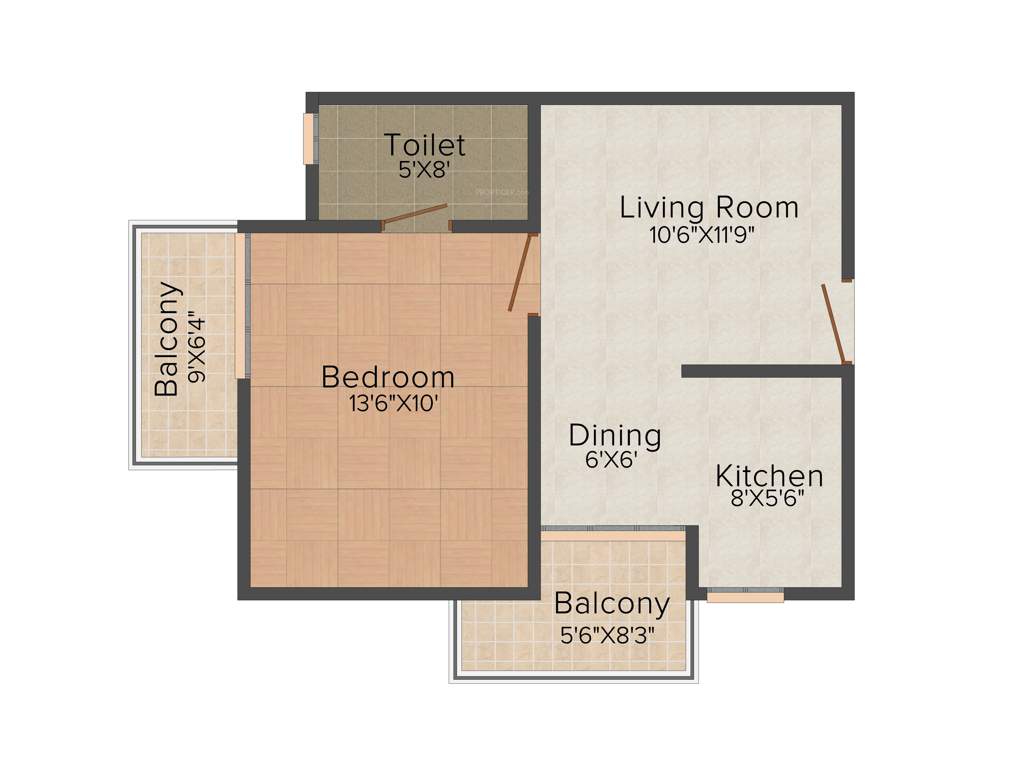 Hi View Construction Pvt Ltd Krishna Valley 1BHK+1T (650 sq ft)