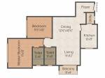 Hiranandani Tiana (2BHK+2T (847 sq ft) 847 sq ft)