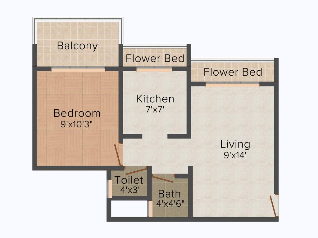 Dwisha Dwisha Height (1BHK+1T (640 sq ft) 640 sq ft)