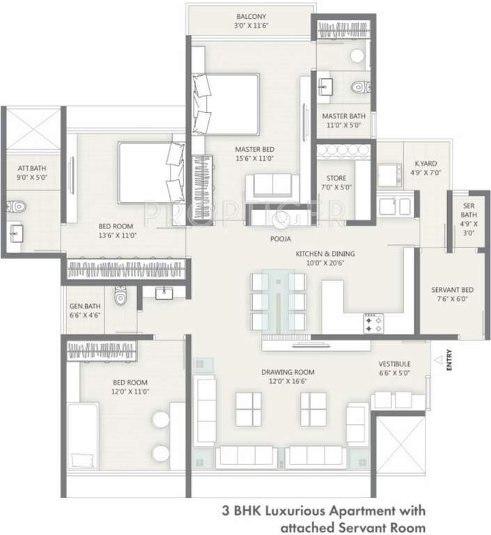 Aroma Tirupati Aakruti Greenz (3BHK+4T (2,205 sq ft) Servant Room 2205 sq ft)