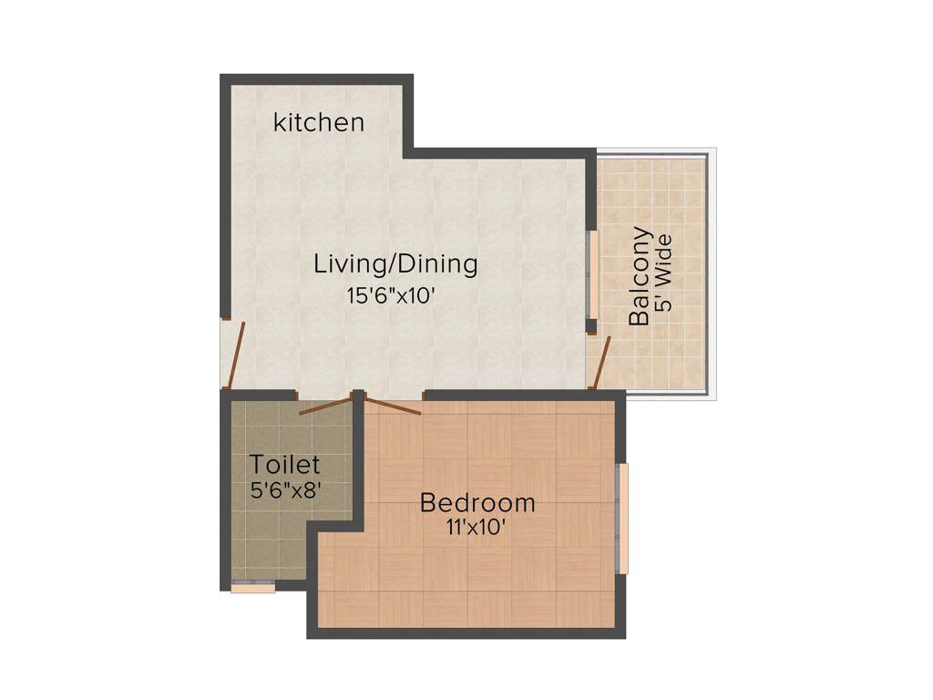 Home and Soul Beetle Orchid (1BHK+1T (570 sq ft) 570 sq ft)