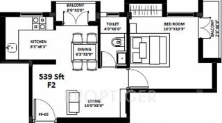 Aauxin Sarva (1BHK+1T (539 sq ft) 539 sq ft) Aauxin Sarva (1BHK+1T (539 sq ft) 539 sq ft)