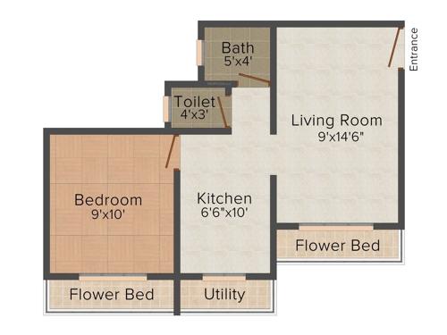 Ritu Gardenia (1BHK+1T (540 sq ft) 540 sq ft)