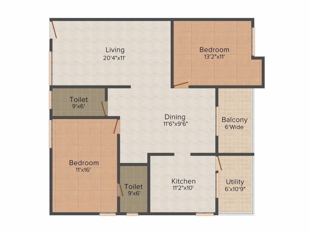 Laa Moon Stone (2BHK+2T (1,420 sq ft) 1420 sq ft)