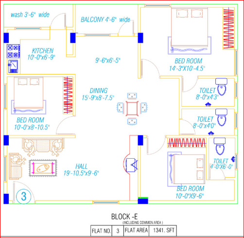 Ventura Venkatadri Heights (3BHK+3T (1,341 sq ft) 1341 sq ft)