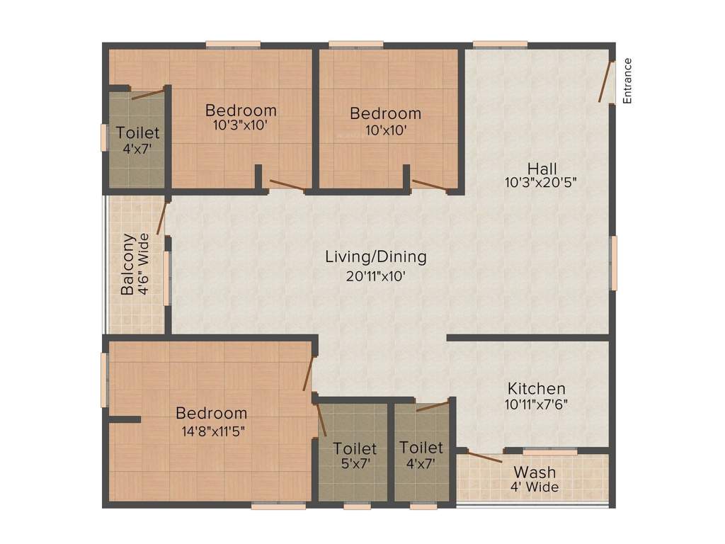 Ventura Venkatadri Heights (3BHK+3T (1,516 sq ft) 1516 sq ft)