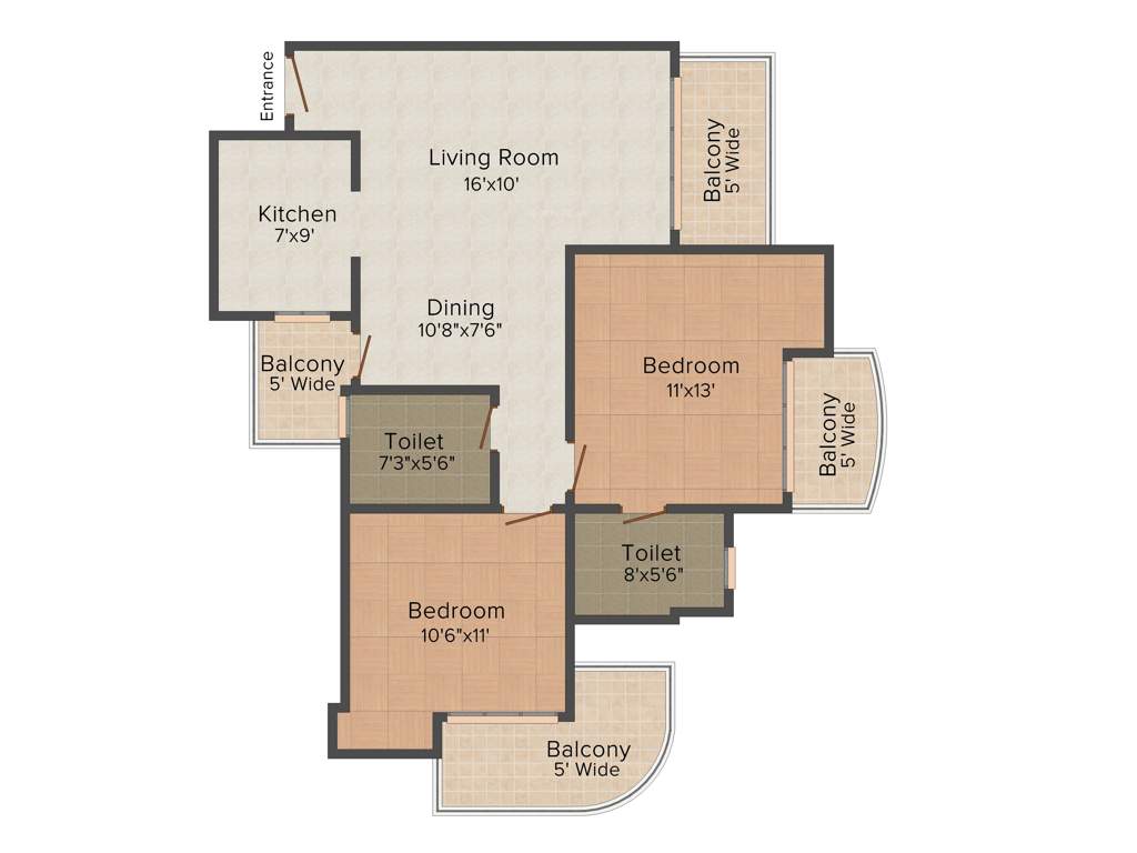 Strategic Royal Court (2BHK+2T (1,230 sq ft) 1230 sq ft)