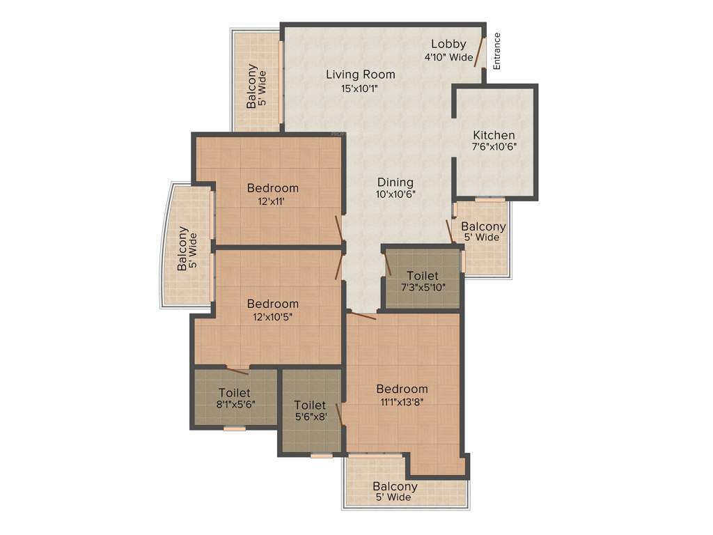 Strategic Royal Court (3BHK+3T (1,560 sq ft) 1560 sq ft)