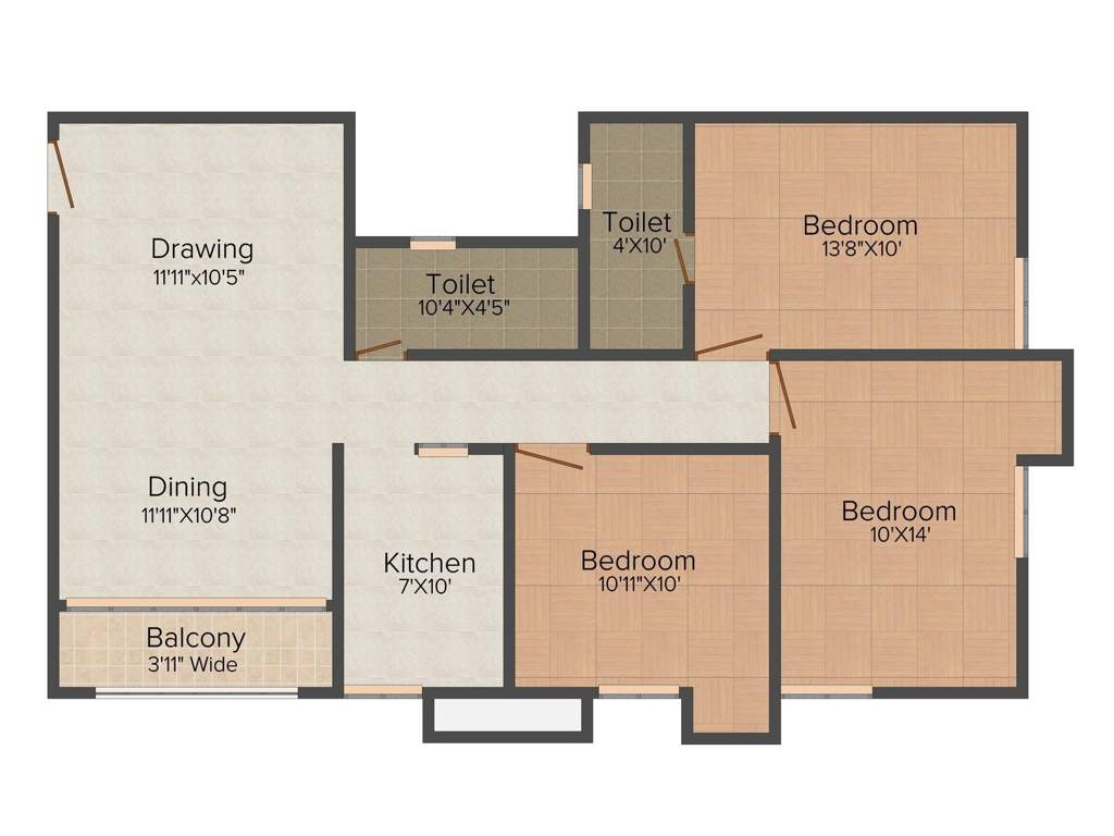 Isha Ashoka Heights (3BHK+3T (1,400 sq ft) 1400 sq ft)