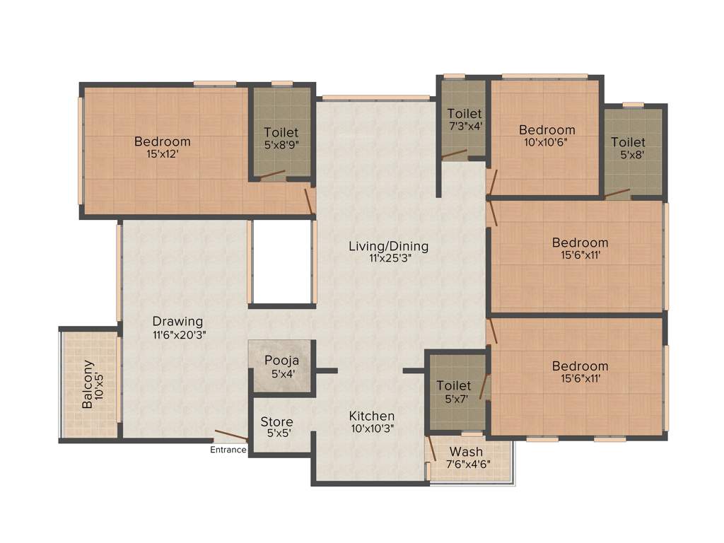 Shree Rang Aroma (4BHK+4T (2,700 sq ft) 2700 sq ft)