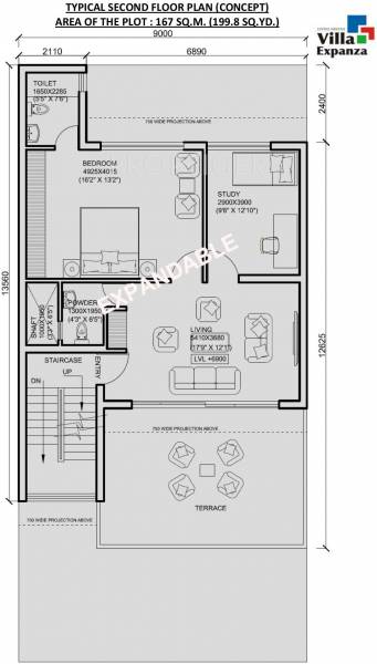 Second Floor Plan villa-expanza-country-homes-ii Floor Plan Second Floor Plan