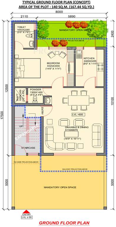 Jaypee Villa Expanza Green Crest Homes (4BHK+4T (1,506 sq ft)   Study Room 1506 sq ft)