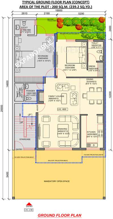 Jaypee Villa Expanza Green Crest Homes (6BHK+6T (2,152 sq ft) 2152 sq ft)