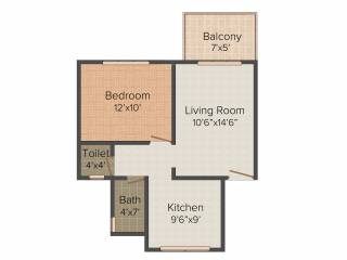 Nilesh Samrudhi (1BHK+1T (642 sq ft) 642 sq ft)