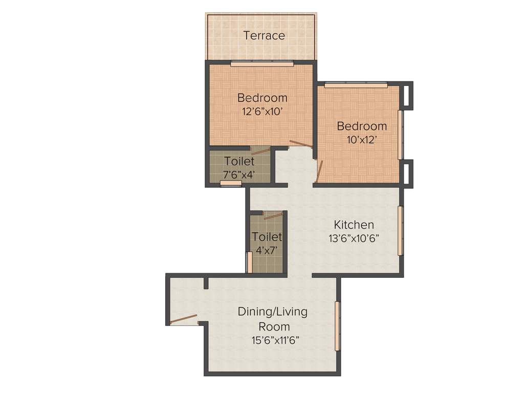 Nilesh Samrudhi (2BHK+2T (976 sq ft) 976 sq ft)