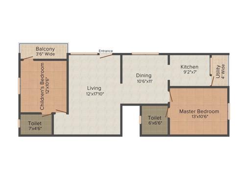 SLV Torrent (2BHK+2T (1,097 sq ft) 1097 sq ft)
