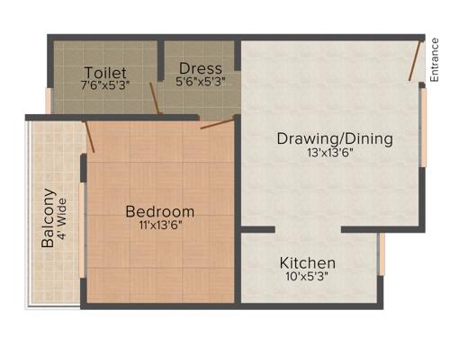 Vision Nirwana Greens 4 (1BHK+1T (880 sq ft) 880 sq ft)