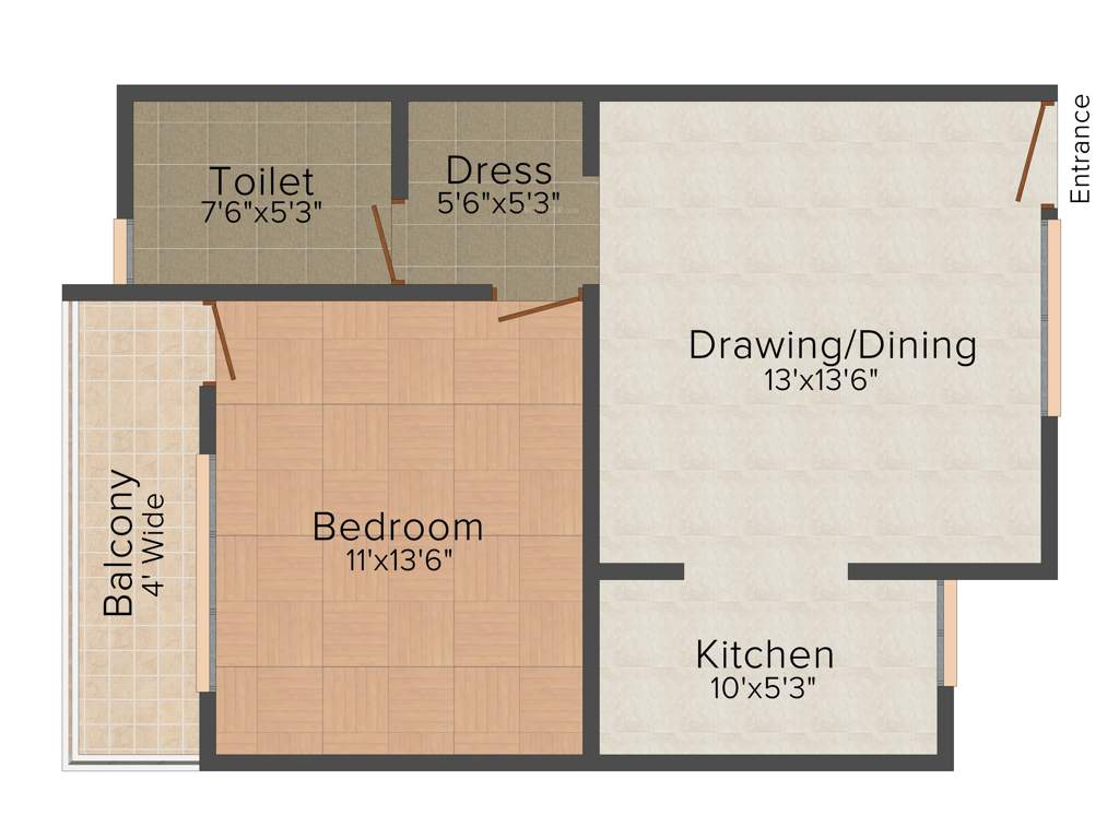Vision Nirwana Greens 4 (1BHK+1T (880 sq ft) 880 sq ft)