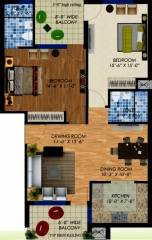 Vision Nirwana Greens 4 (2BHK+2T (1,250 sq ft) 1250 sq ft)