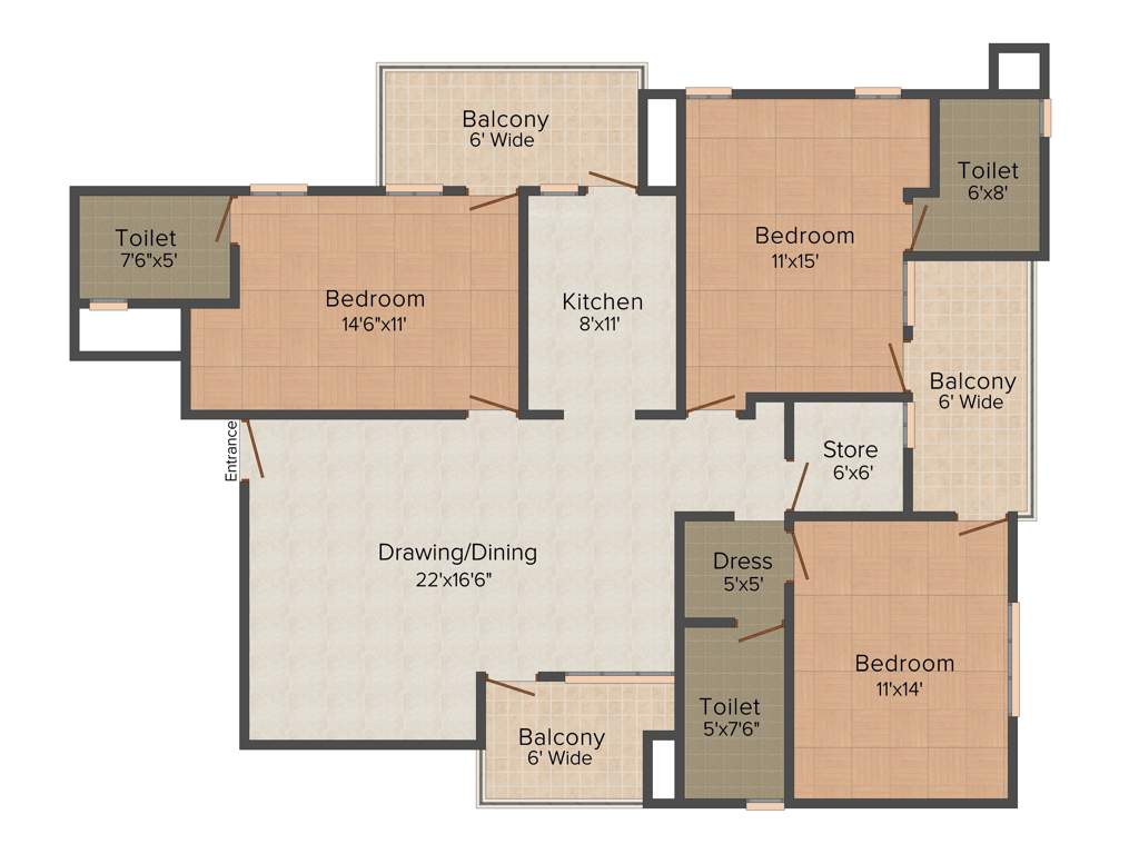 Vision Nirwana Greens 4 (3BHK+3T (1,810 sq ft) 1810 sq ft)