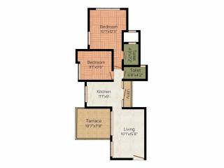 Majestique Fifth Avenue (2BHK+2T (978 sq ft) 978 sq ft) Majestique Fifth Avenue (2BHK+2T (978 sq ft) 978 sq ft)