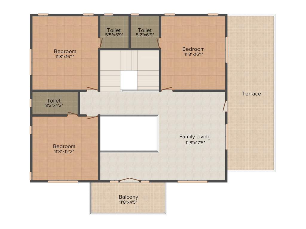 Kent Nalukettu Palm Villas (4BHK+4T (3,086 sq ft) + Servant Room 3086 sq ft)