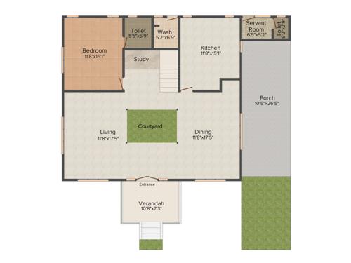 Kent Nalukettu Palm Villas (4BHK+4T (3,086 sq ft) + Servant Room 3086 sq ft)