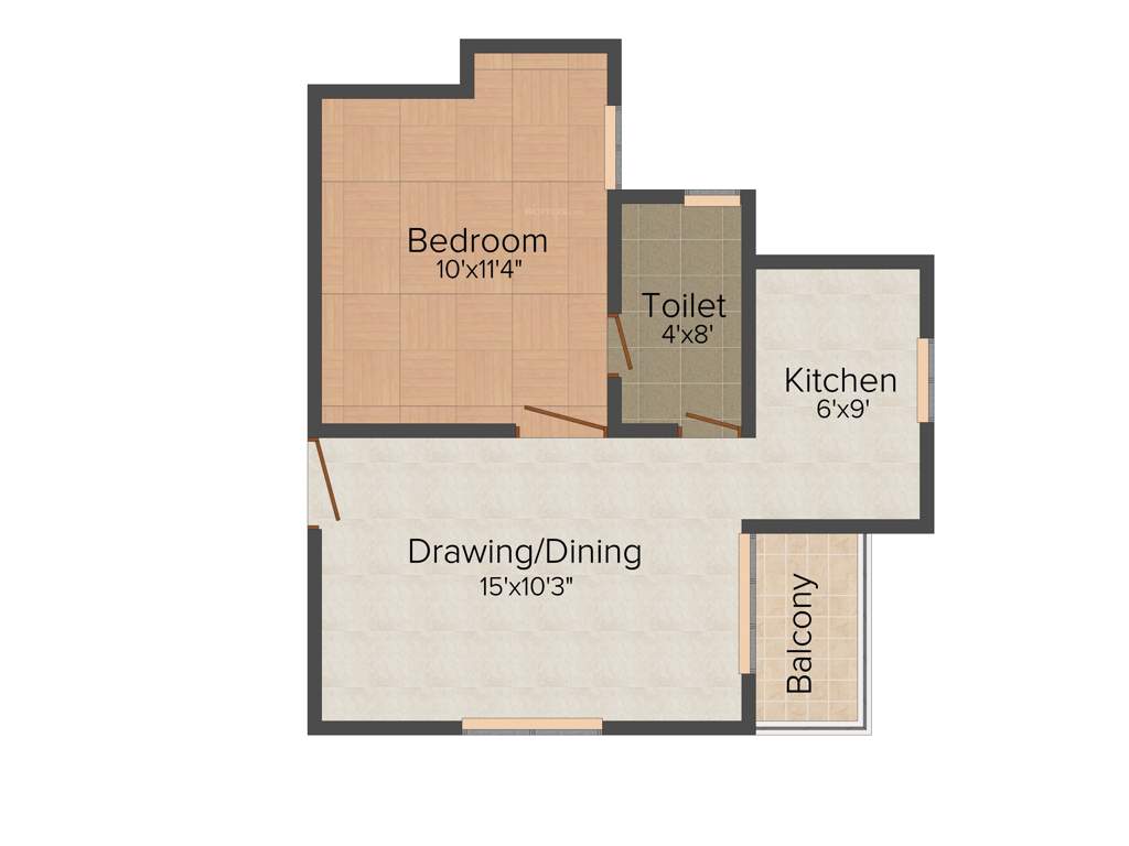 Aries Aries Green Homes (1BHK+1T (650 sq ft) 650 sq ft)