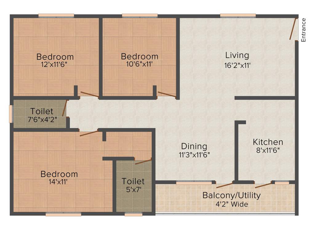 Satya Kalyans Patra Technopolis (3BHK+2T (1,375 sq ft) 1375 sq ft)