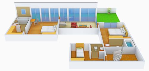 Anand Aqua Bay (4BHK+4T (2,990 sq ft) 2990 sq ft)