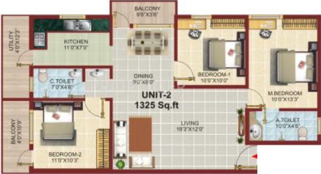 Shakti Sprinkle (3BHK+2T (1,325 sq ft) 1325 sq ft) Shakti Sprinkle (3BHK+2T (1,325 sq ft) 1325 sq ft)