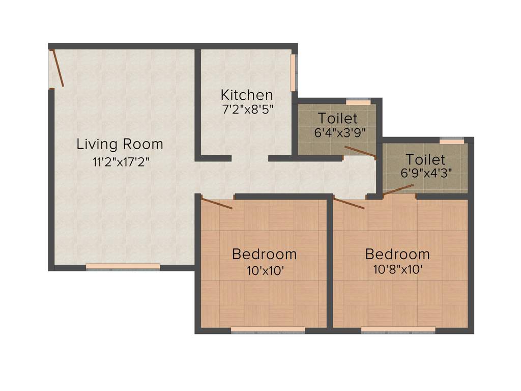Vaastu Alps (2BHK+1T (865 sq ft) 865 sq ft)